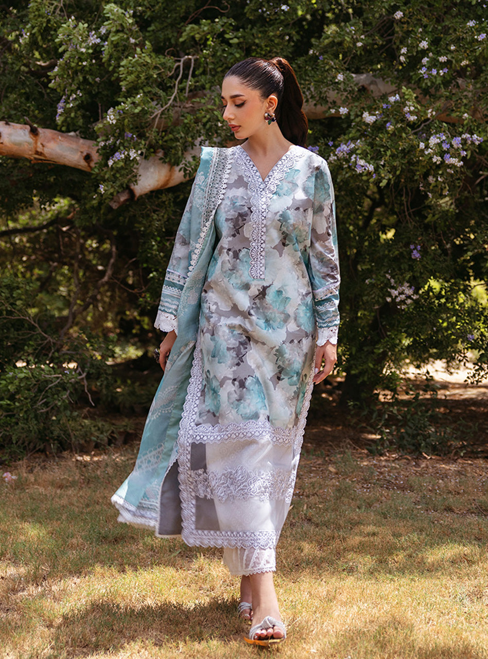 Zainab Chottani – Embroidered Lawn Chiffon 3PC