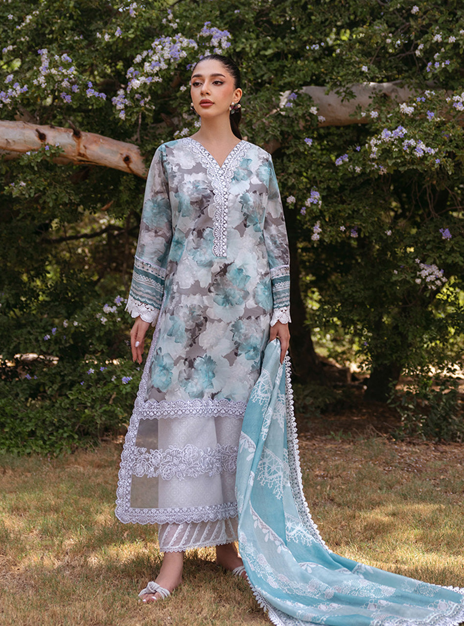 Zainab Chottani – Embroidered Lawn Chiffon 3PC