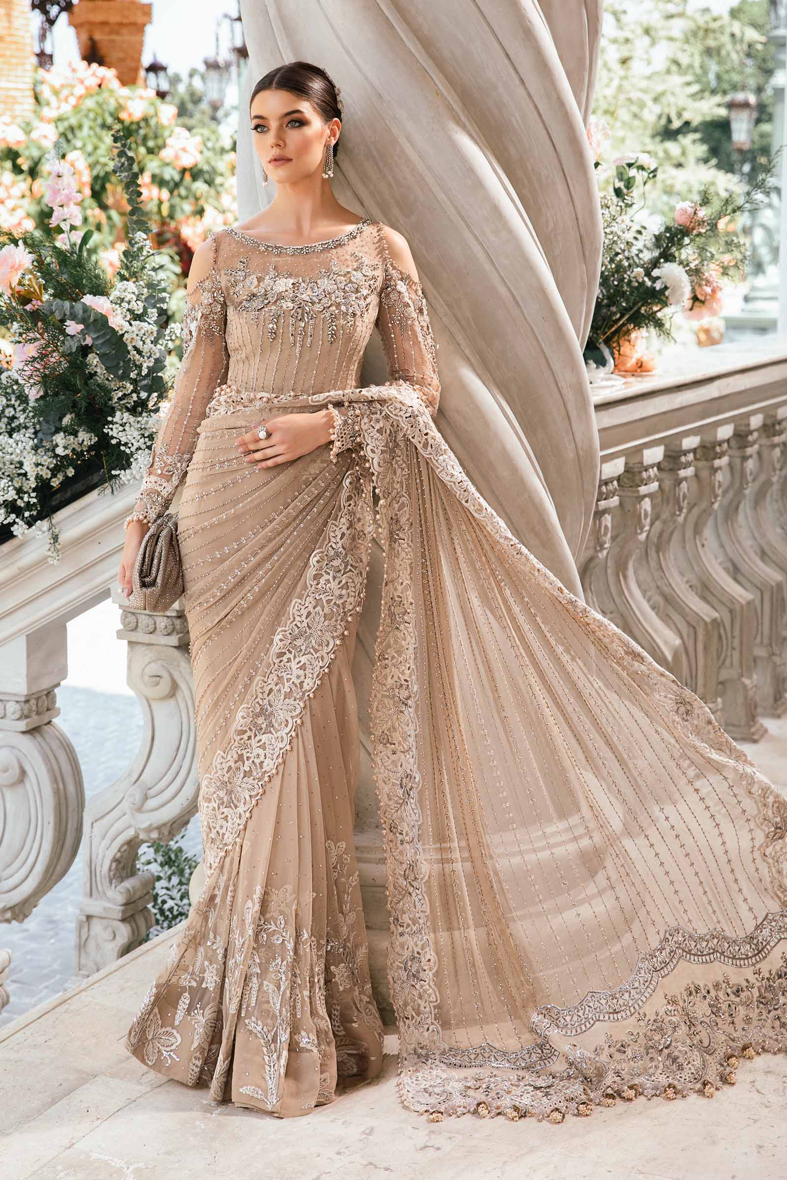 Maria B. – Exclusive Embroidered Saree AF1088