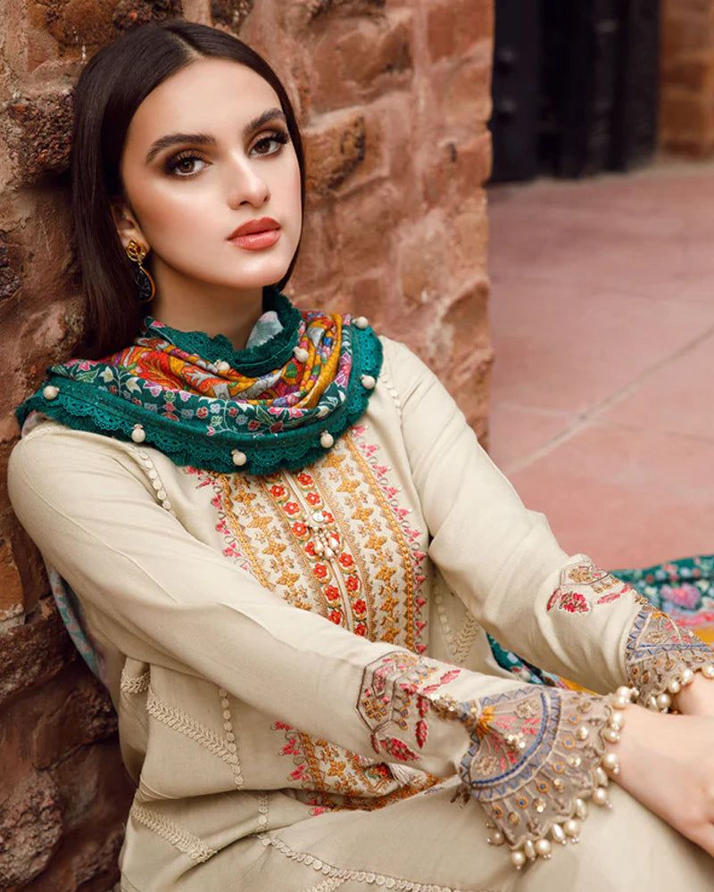 Khaadi Embroidered Dhanak Luxury Suit