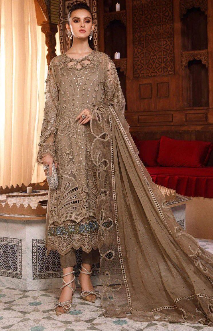 Maria B Organza Embroidered 4PC Ensemble