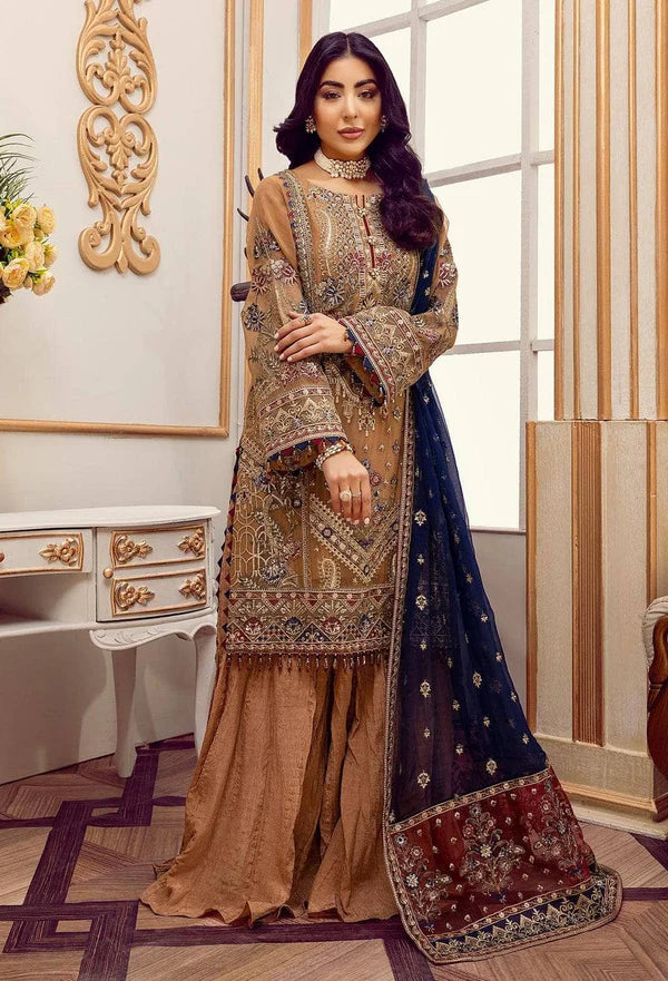Adan Libas Organza Embroidered Luxury Suit