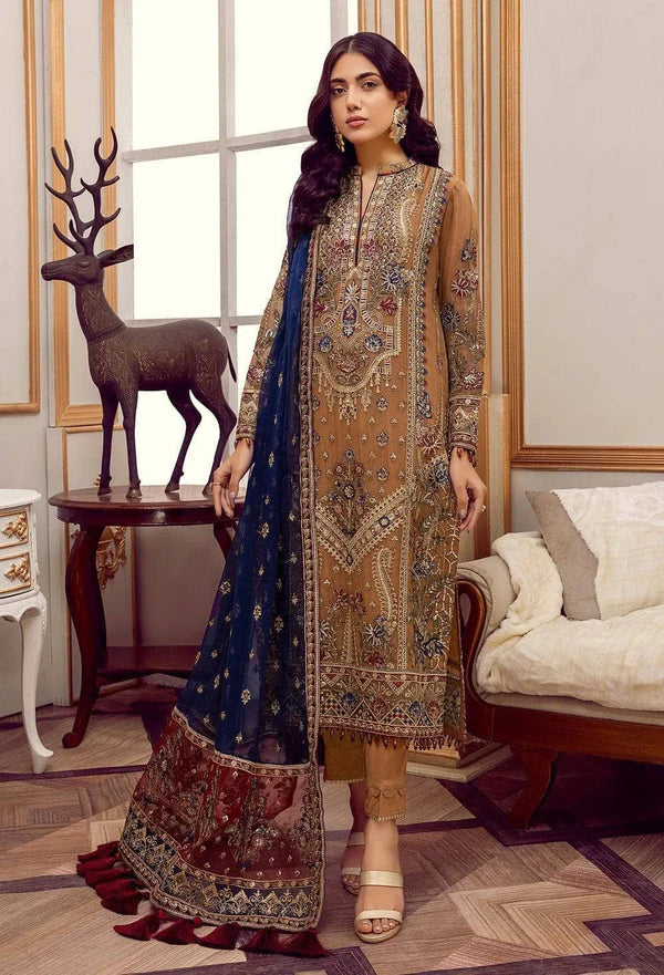 Adan Libas Organza Embroidered Luxury Suit