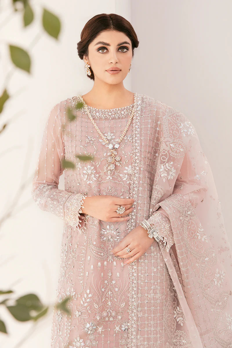 Baroque Pink Salt Embroidered Luxury Ensemble