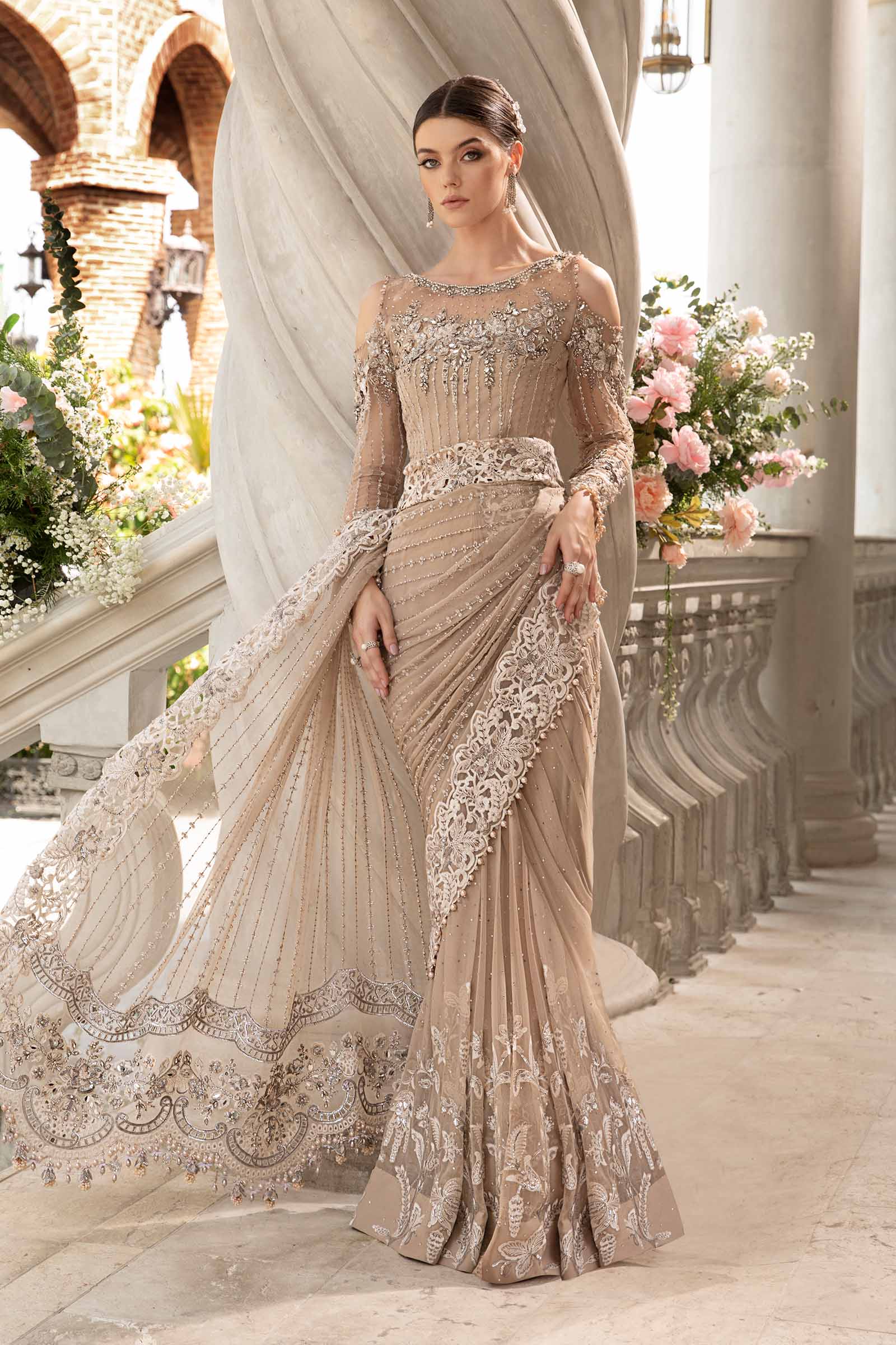 Maria B. – Exclusive Embroidered Saree AF1088
