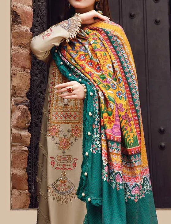 Khaadi Embroidered Dhanak Luxury Suit