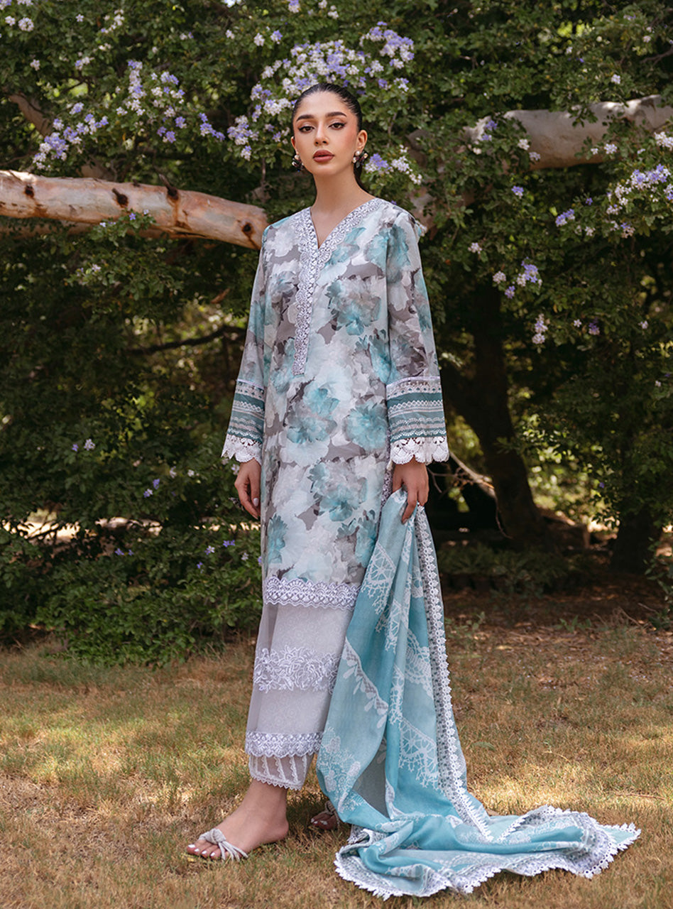 Zainab Chottani – Embroidered Lawn Chiffon 3PC
