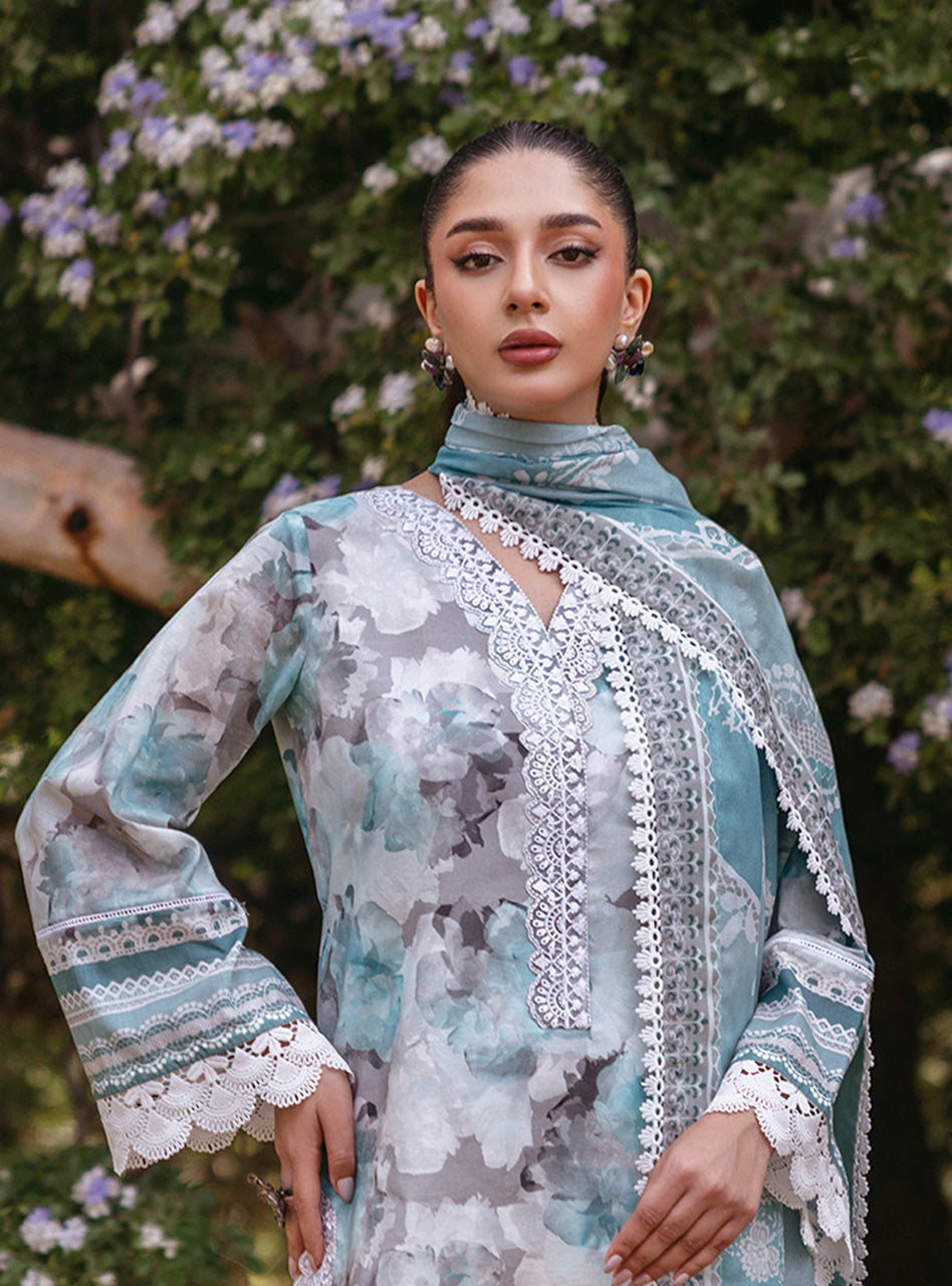 Zainab Chottani – Embroidered Lawn Chiffon 3PC