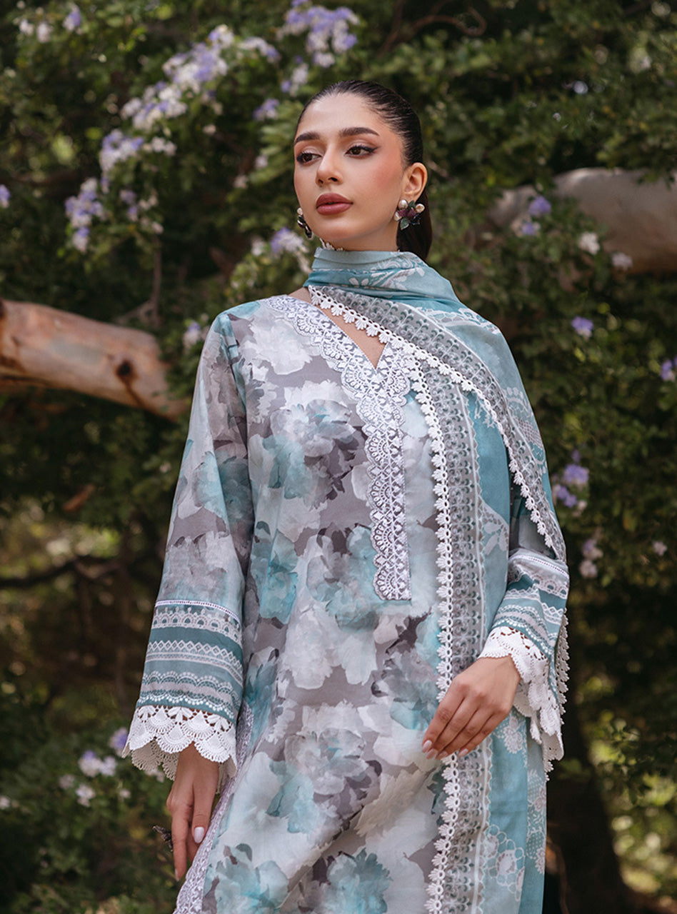 Zainab Chottani – Embroidered Lawn Chiffon 3PC