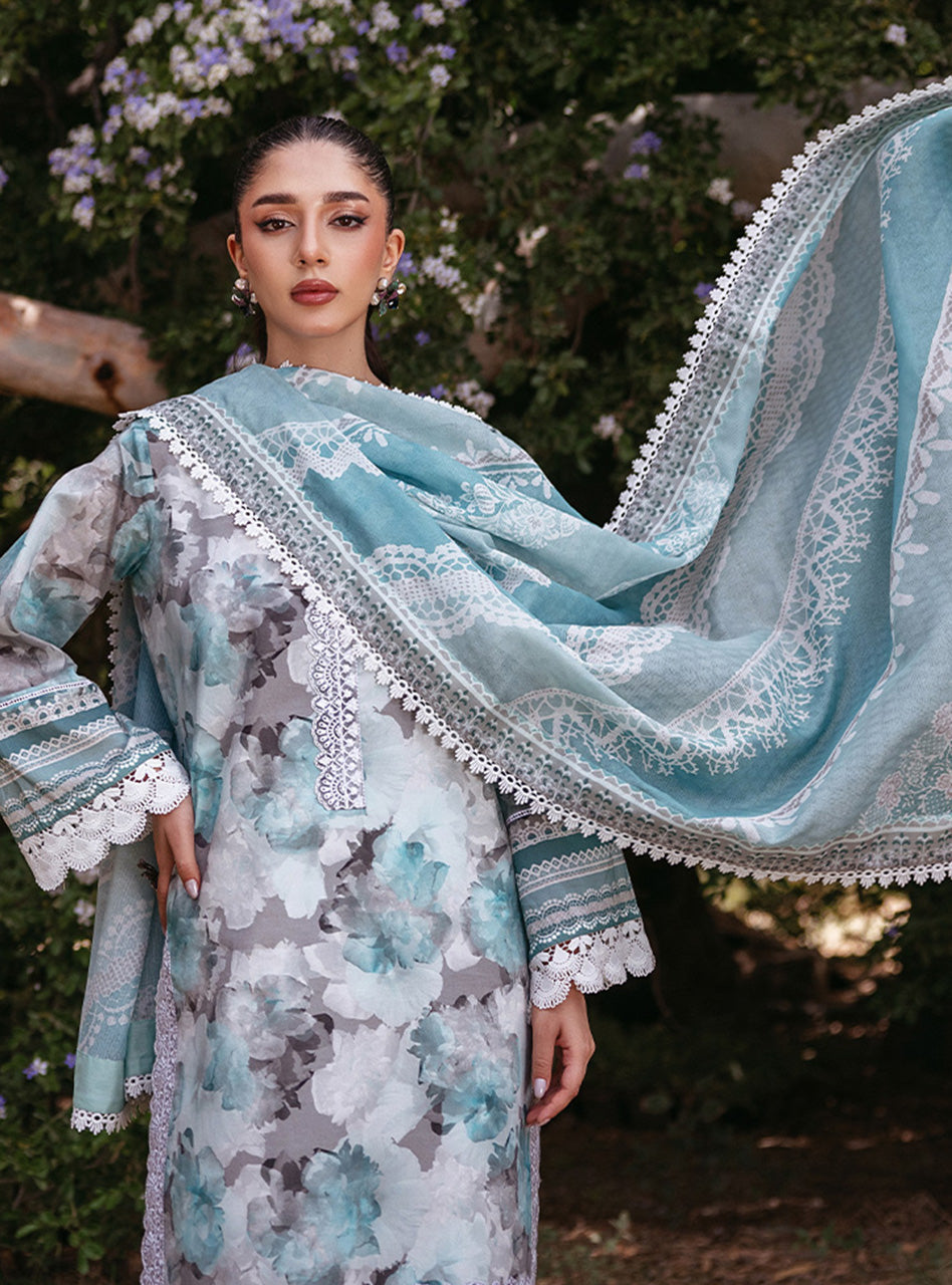 Zainab Chottani – Embroidered Lawn Chiffon 3PC