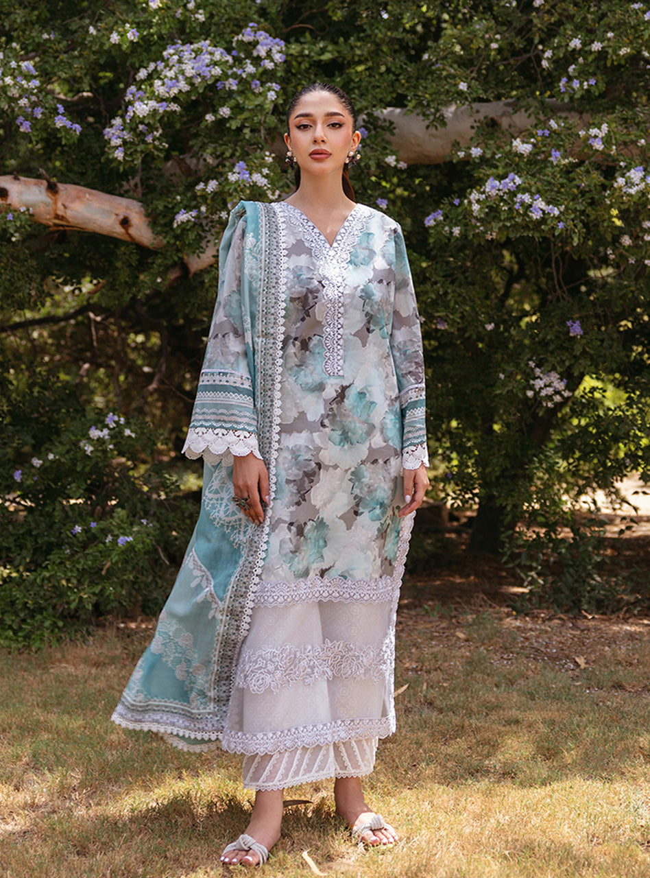 Zainab Chottani – Embroidered Lawn Chiffon 3PC