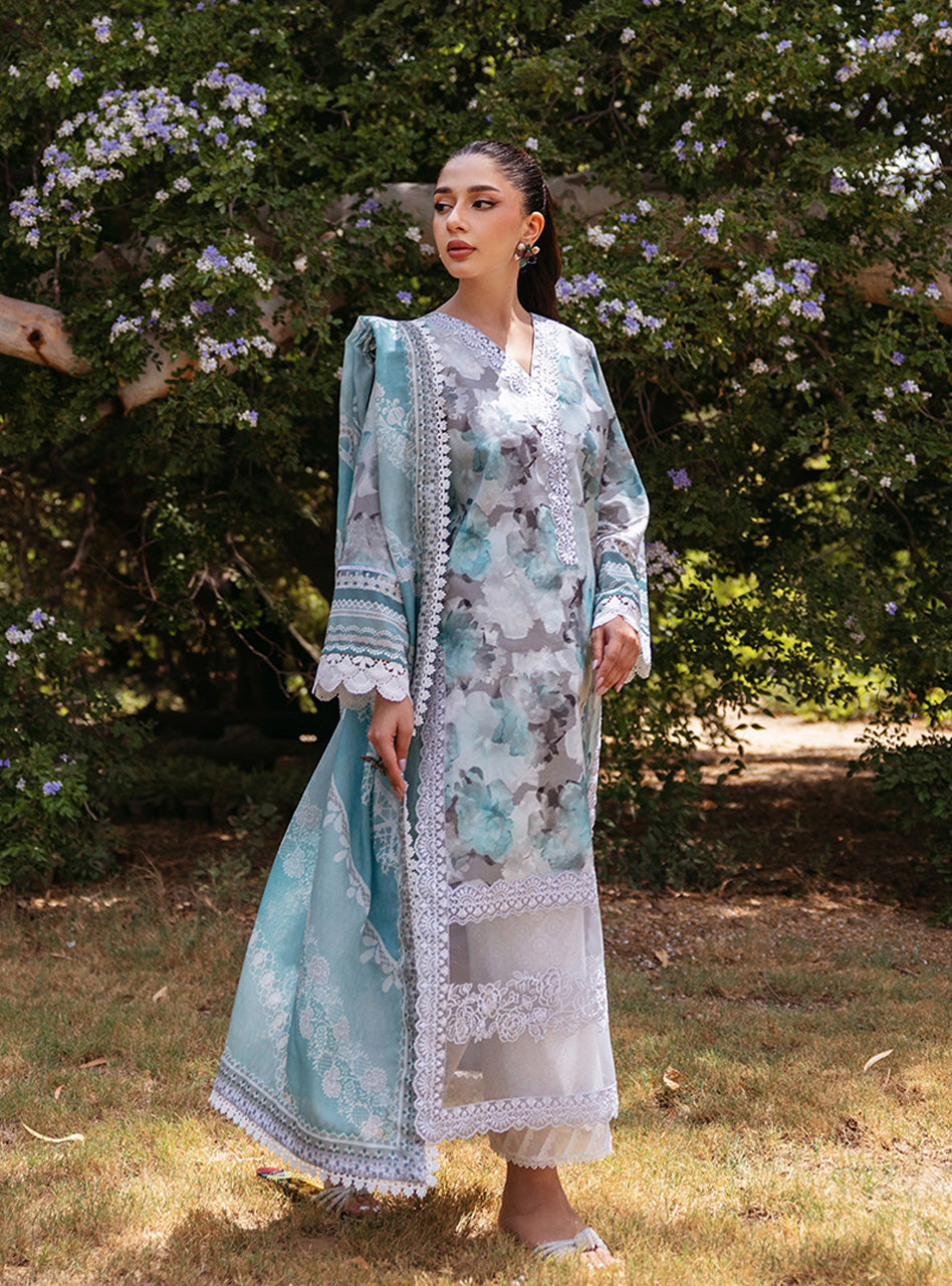 Zainab Chottani – Embroidered Lawn Chiffon 3PC
