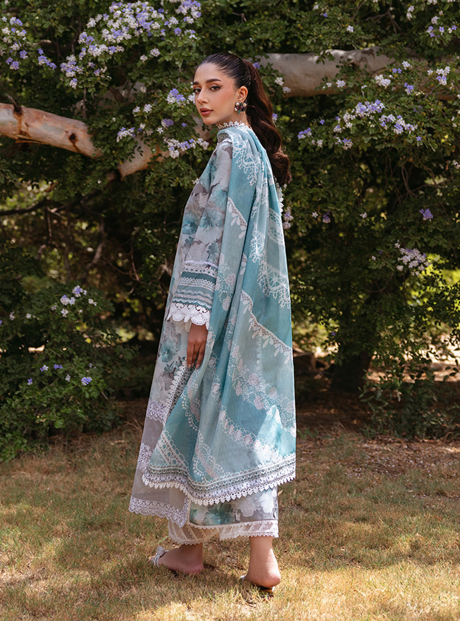 Zainab Chottani – Embroidered Lawn Chiffon 3PC