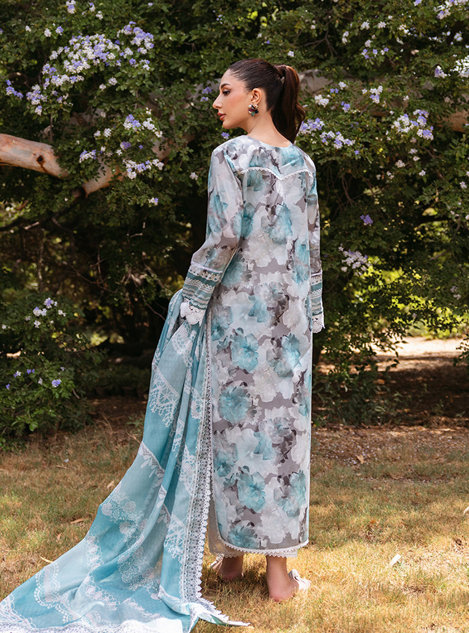 Zainab Chottani – Embroidered Lawn Chiffon 3PC