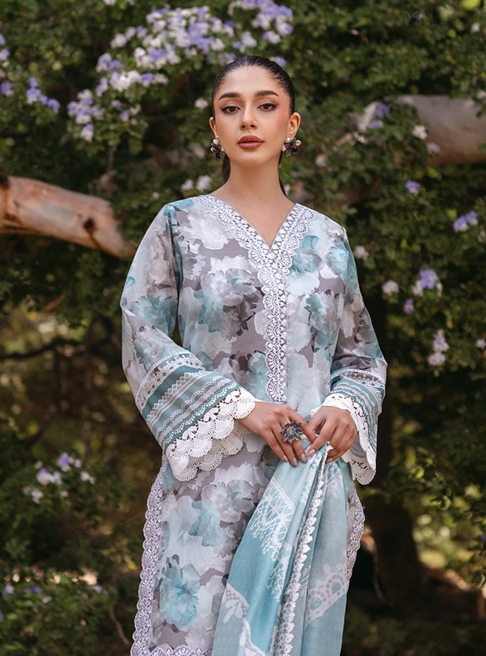 Zainab Chottani – Embroidered Lawn Chiffon 3PC