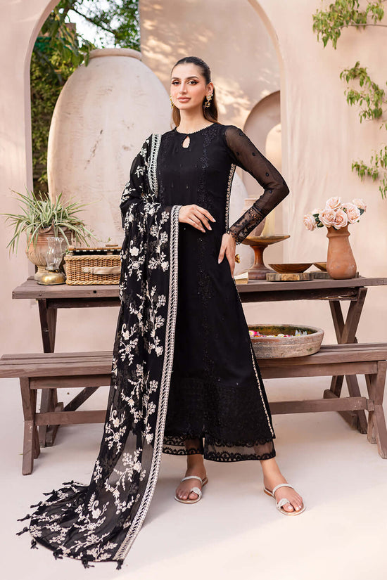 Luxury Pakistani embroidered net and organza suit – Azure Celestial Grace unstitched collection