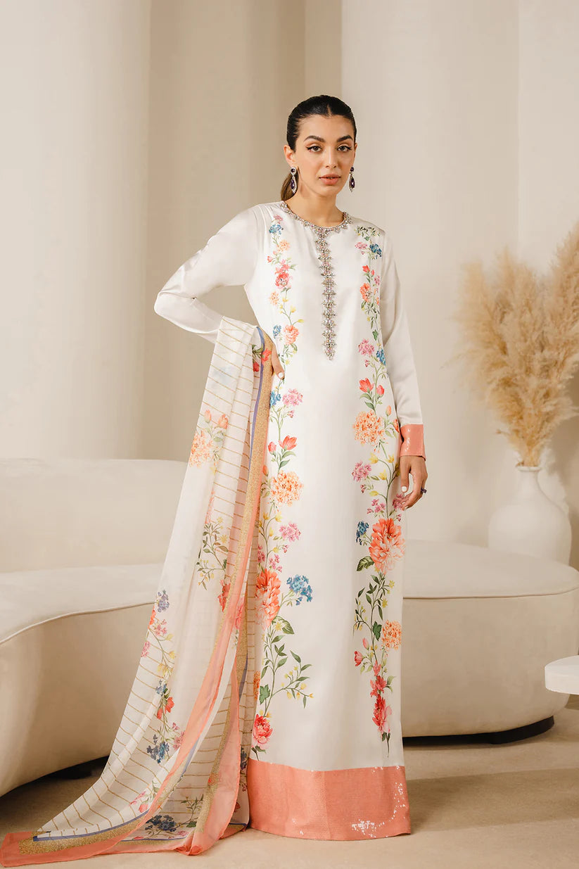 Lulusar Silk Digital Embroidered Suit