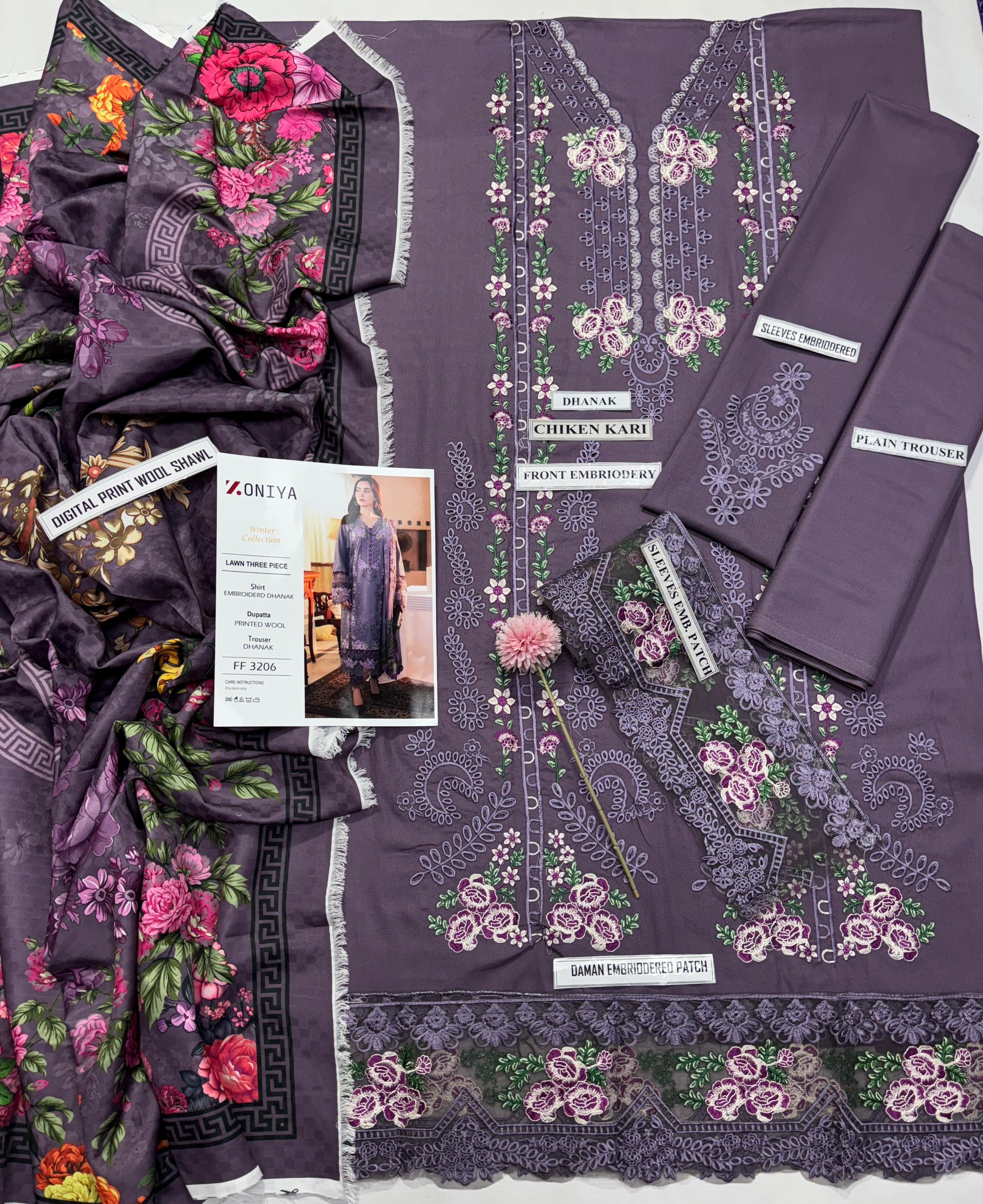 Dhanak Chikankari Elegance