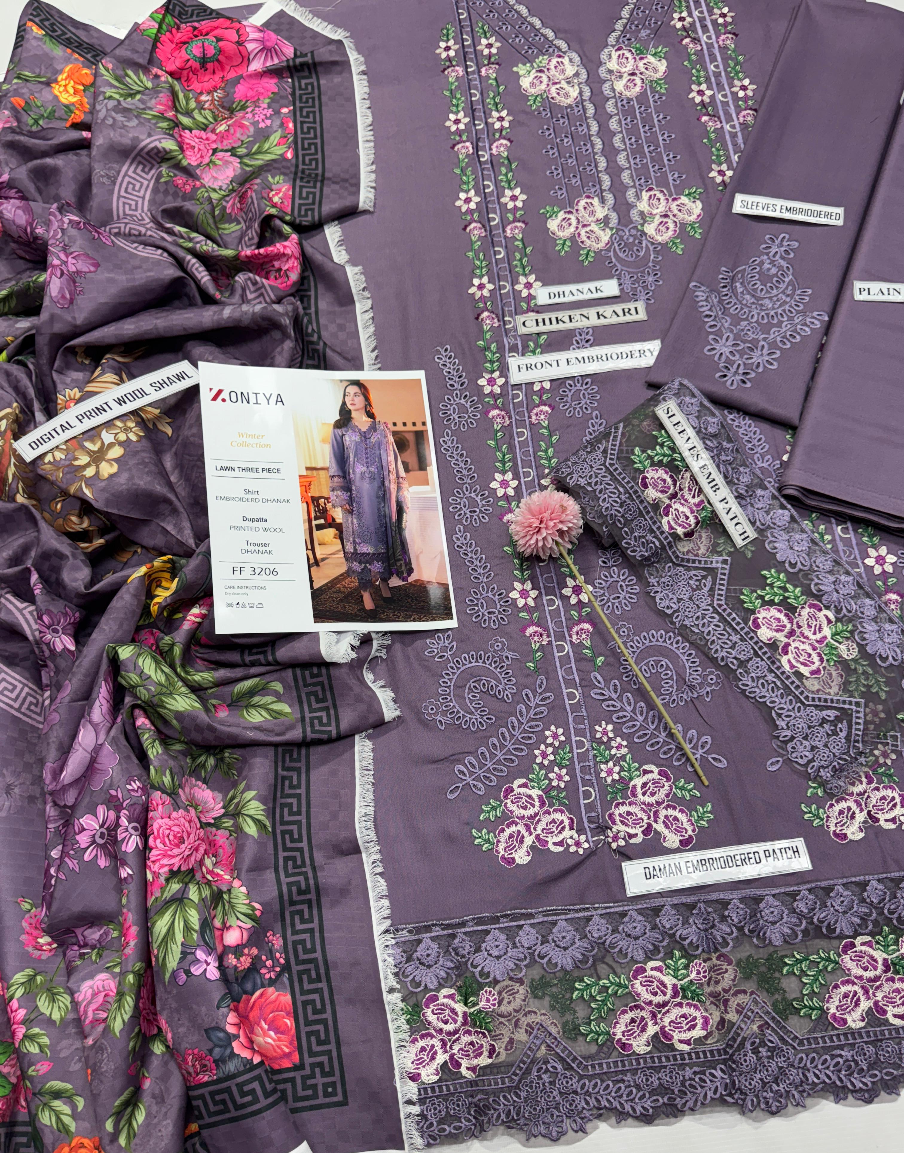 Dhanak Chikankari Elegance