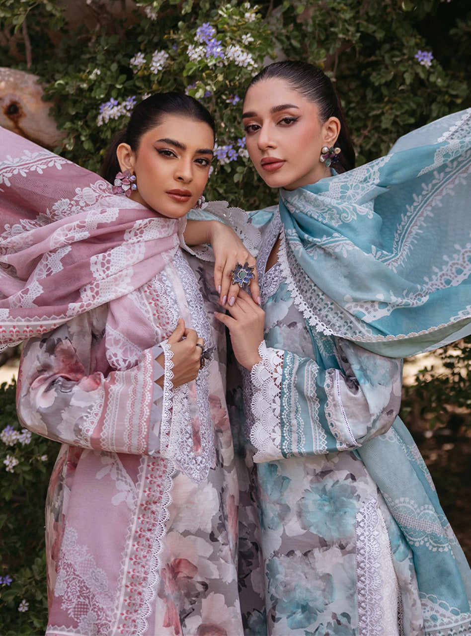 Zainab Chottani – Embroidered Lawn Chiffon 3PC