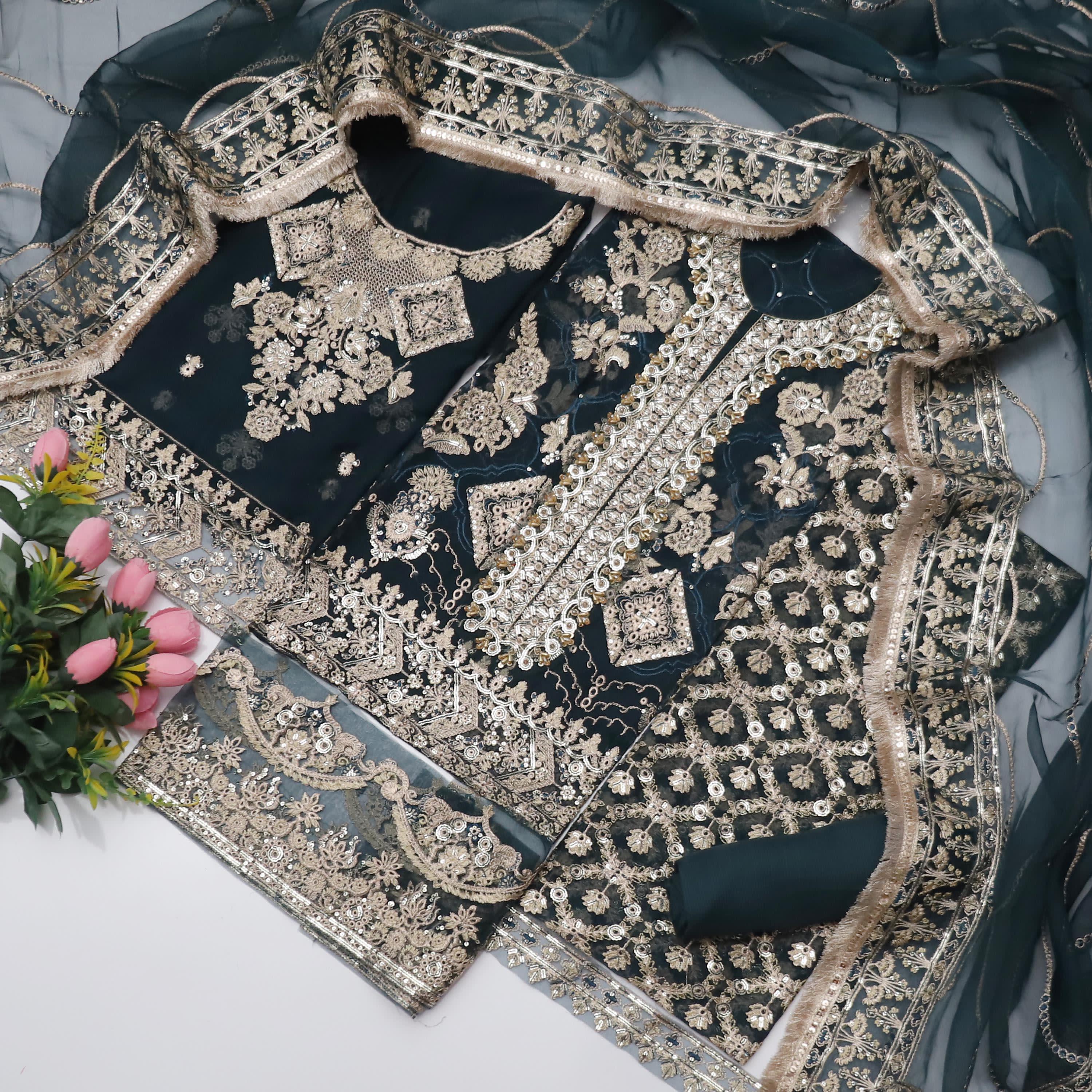 Baroque Sequins Embroidered Luxury Suit