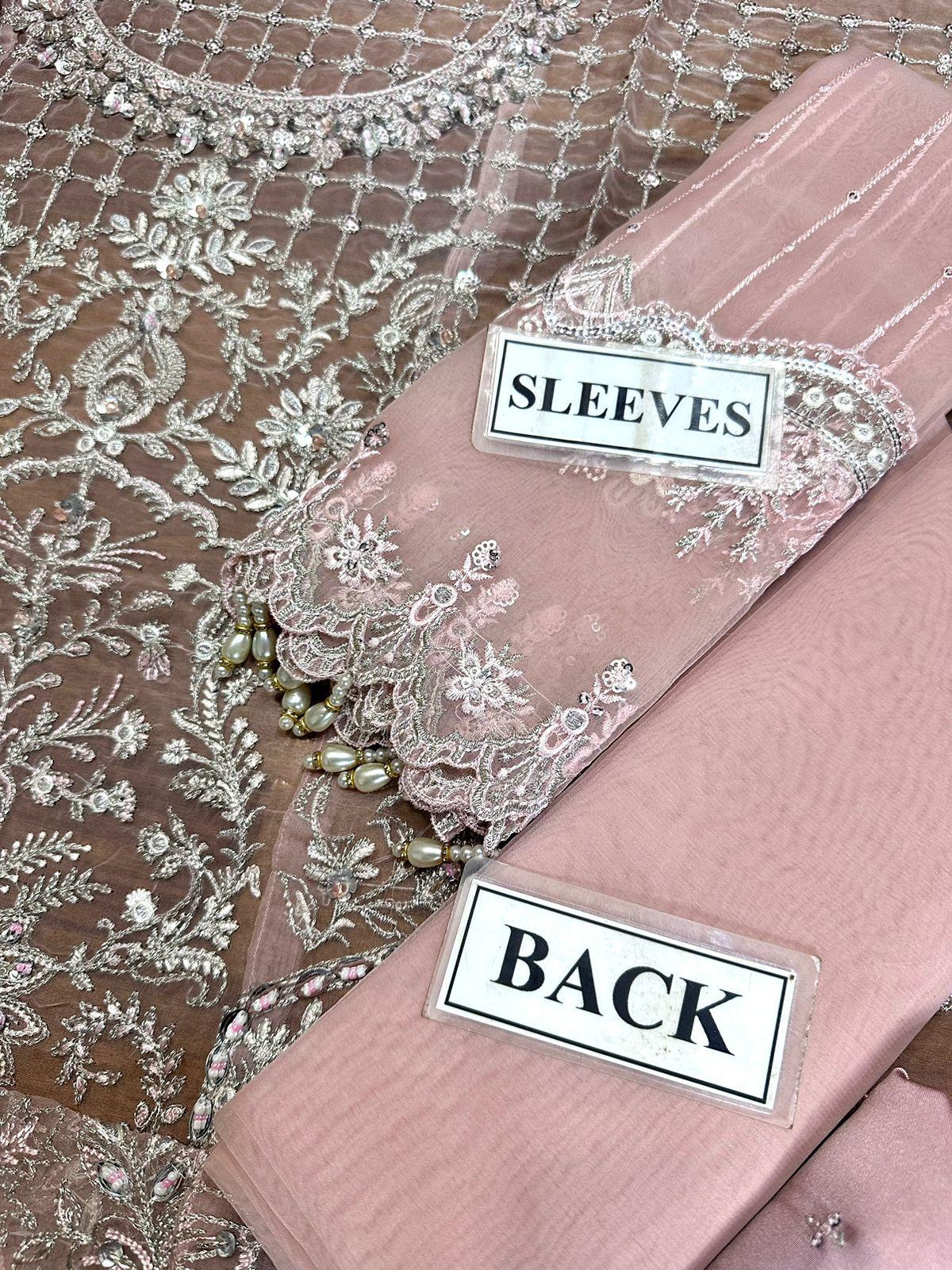 Baroque Pink Salt Embroidered Luxury Ensemble