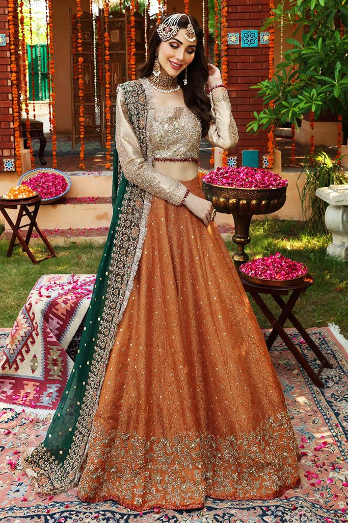 Bridal maxi RUEDAD E SAHR-A ravishing blush long frock
