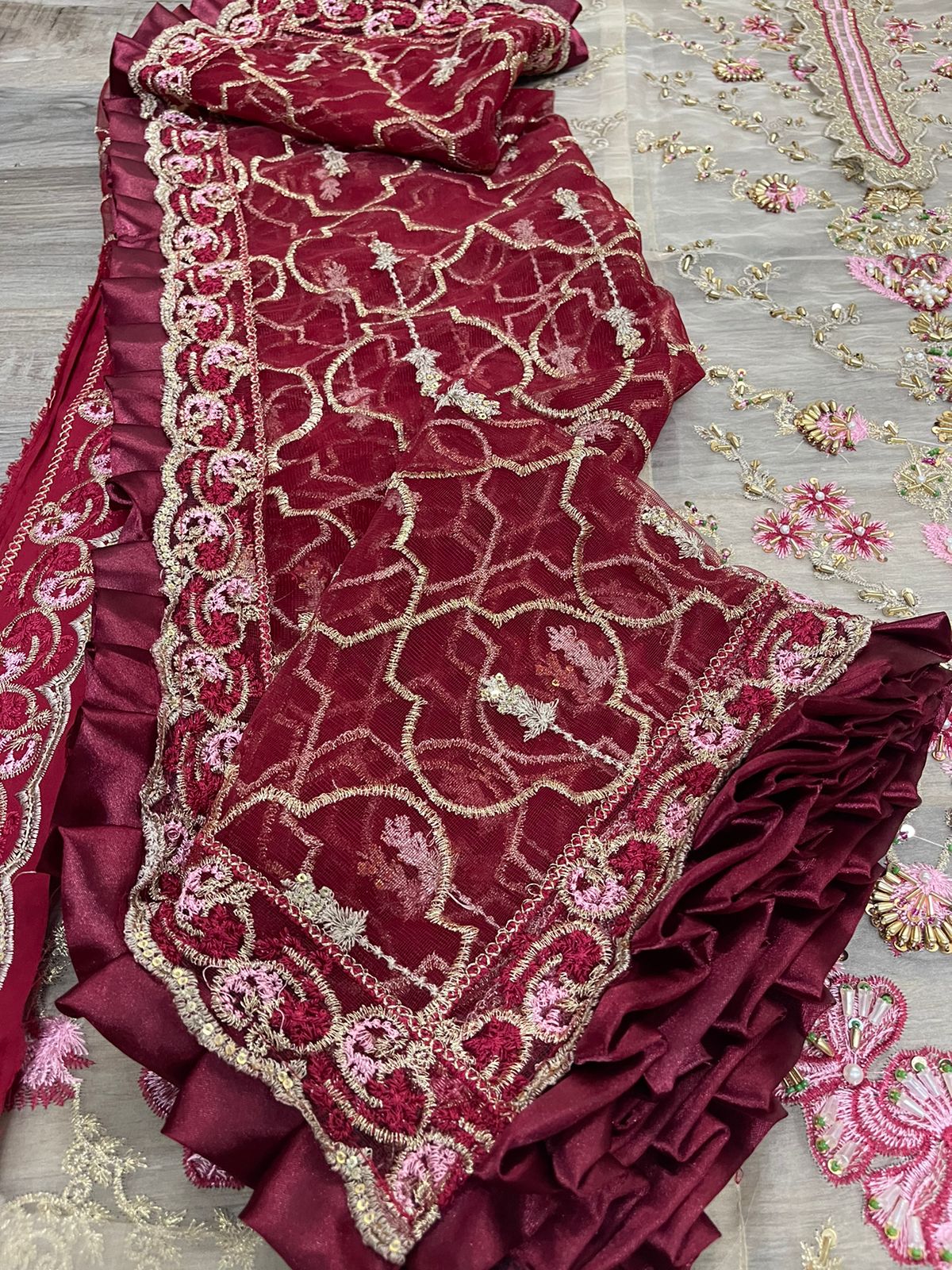 Maria B. – Embroidered Organza Replica