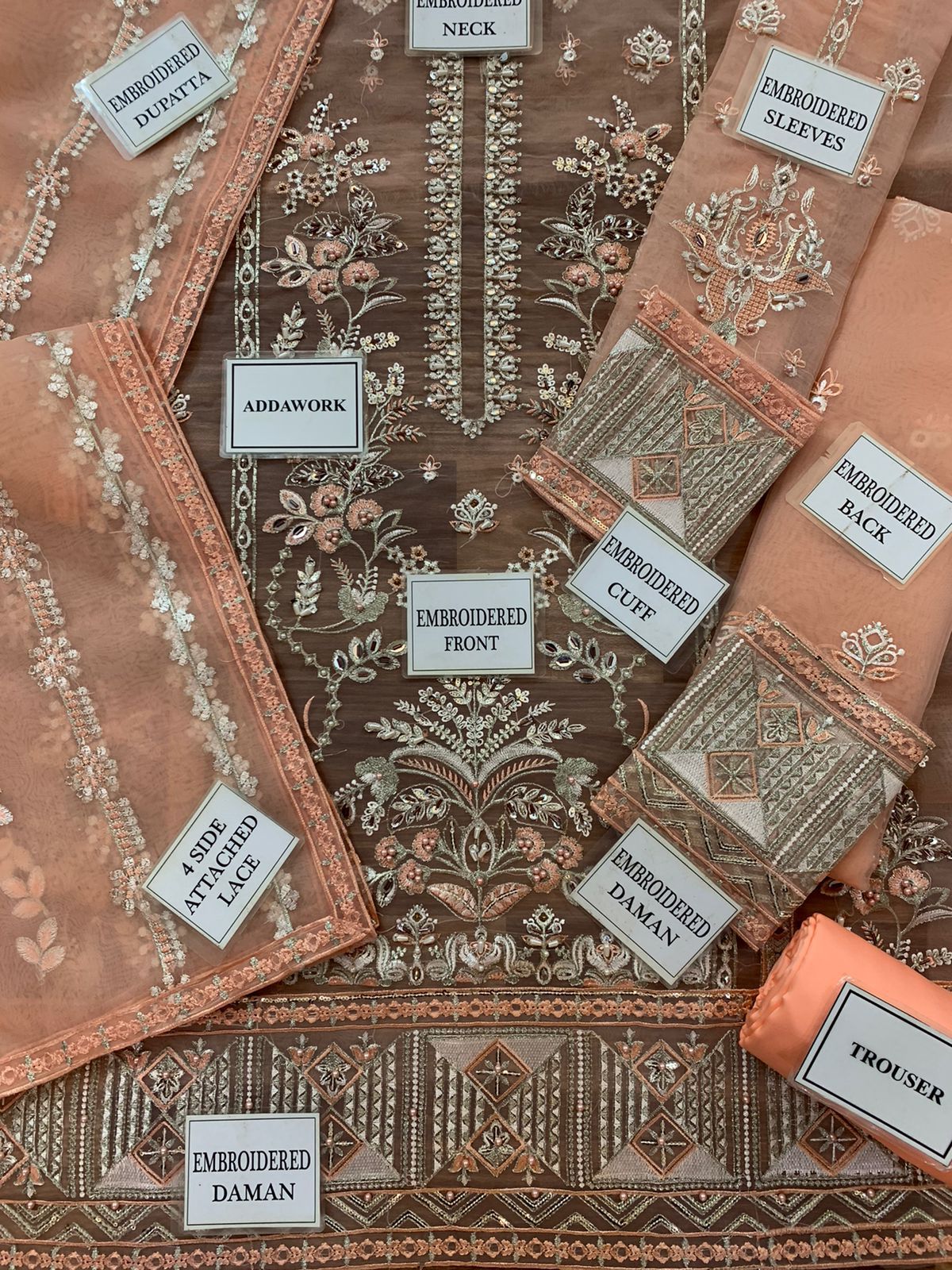 Gulaal – Embroidered Organza Replica