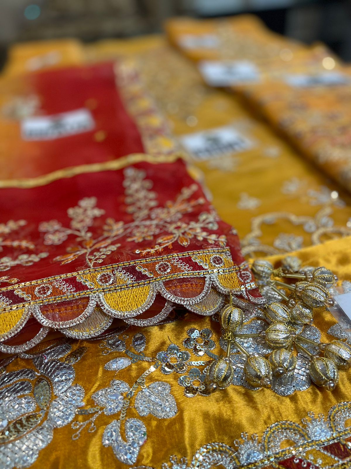 Maria B Organza Embroidered Lehenga Suit