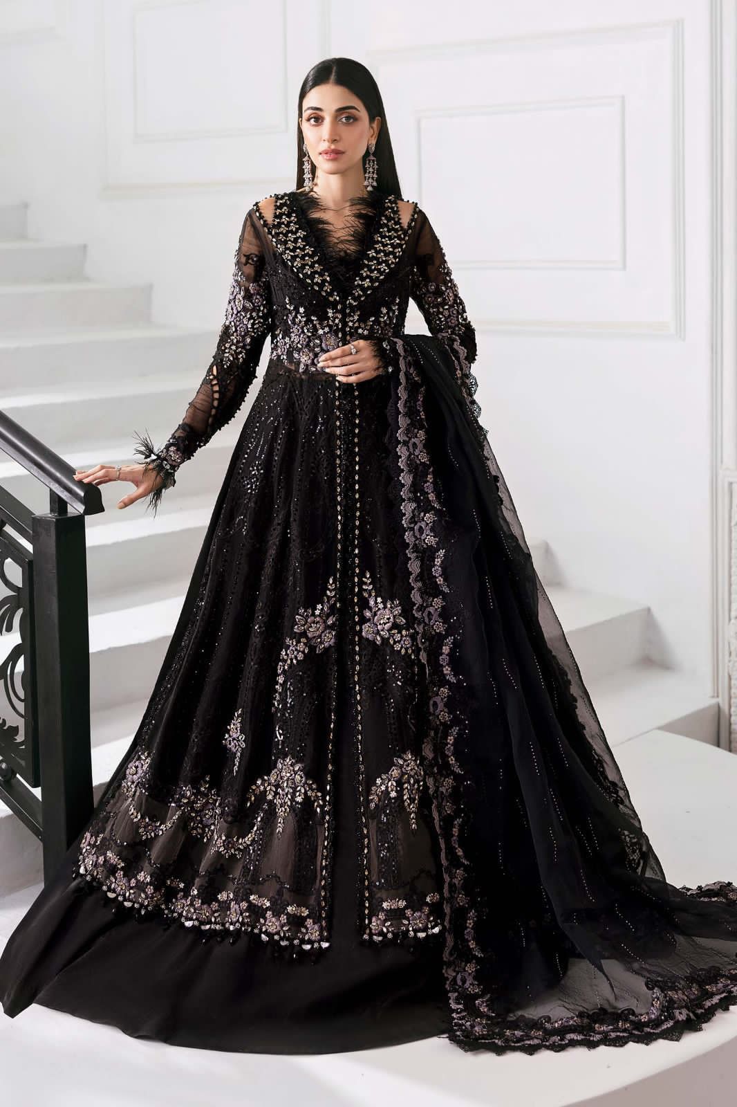 Maria B. – Black Lehenga Replica MBC-BD-3004-24