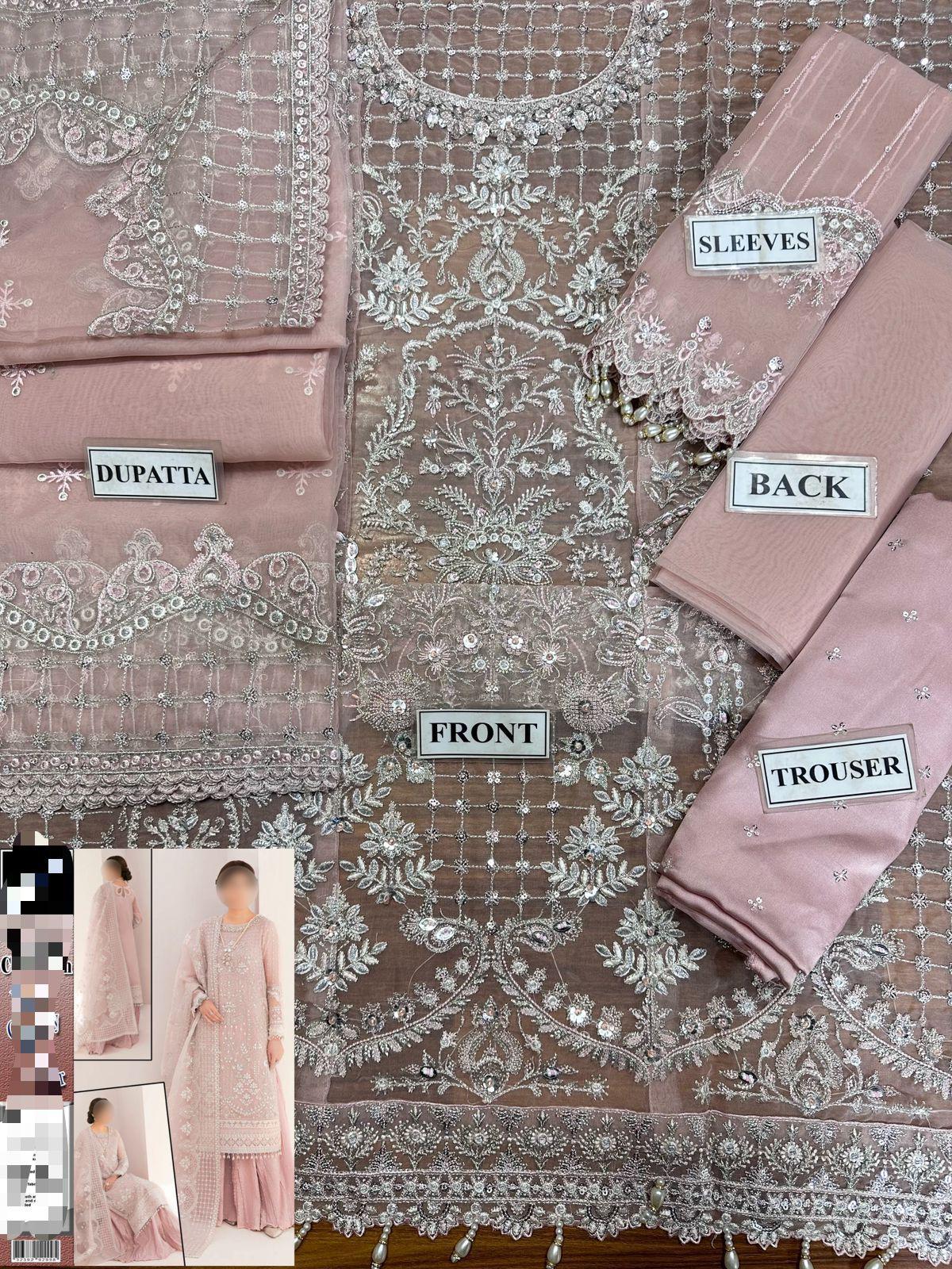 Baroque Pink Salt Embroidered Luxury Ensemble