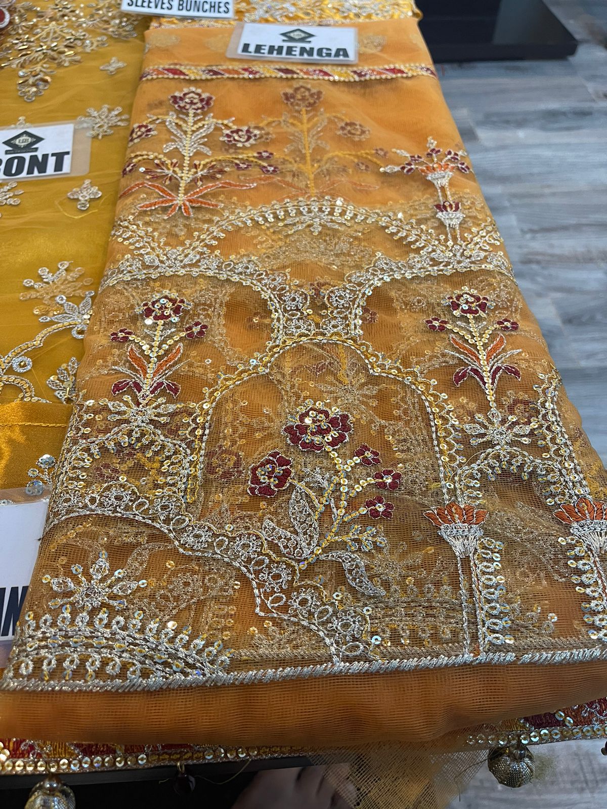 Maria B Organza Embroidered Lehenga Suit