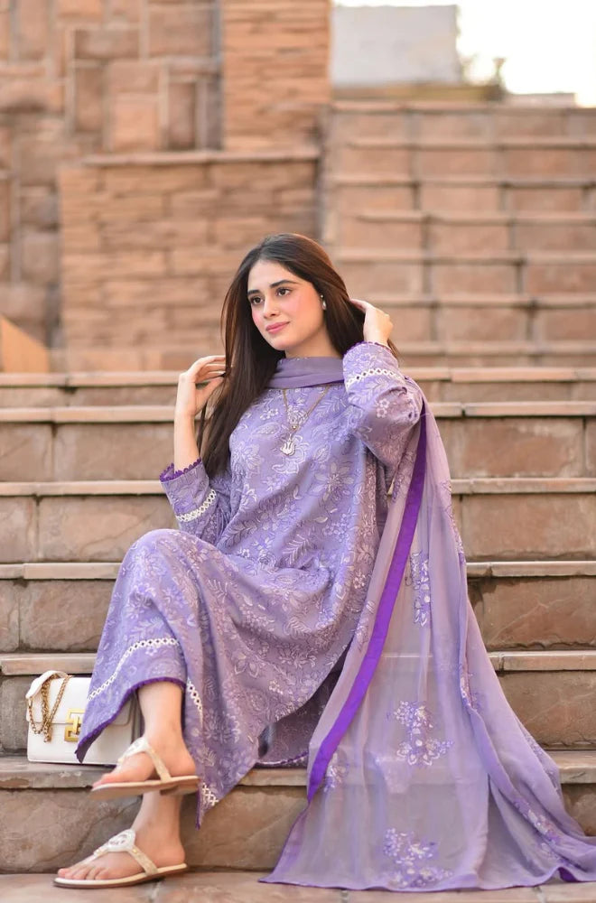 Bareeze Dhanak Winter Embroidered Suit