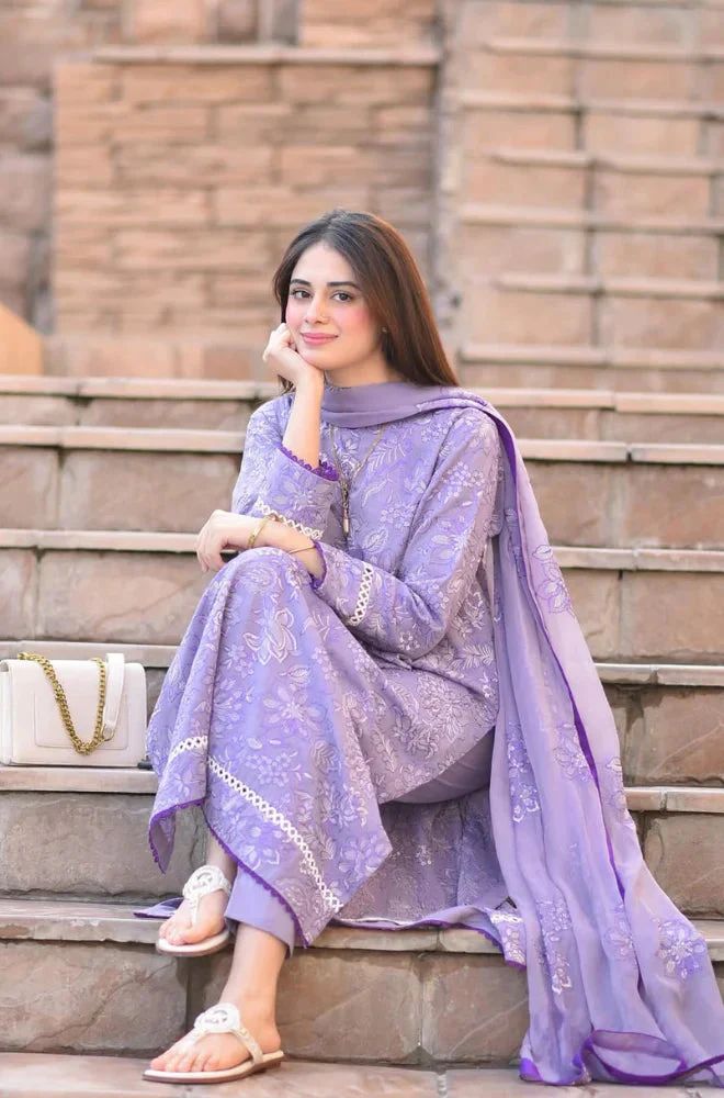 Bareeze Dhanak Winter Embroidered Suit