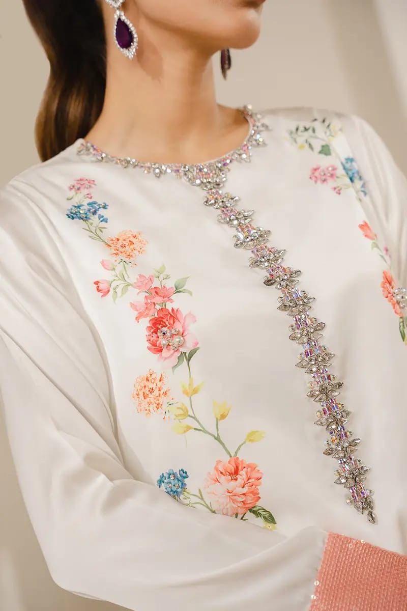 Lulusar Silk Digital Embroidered Suit