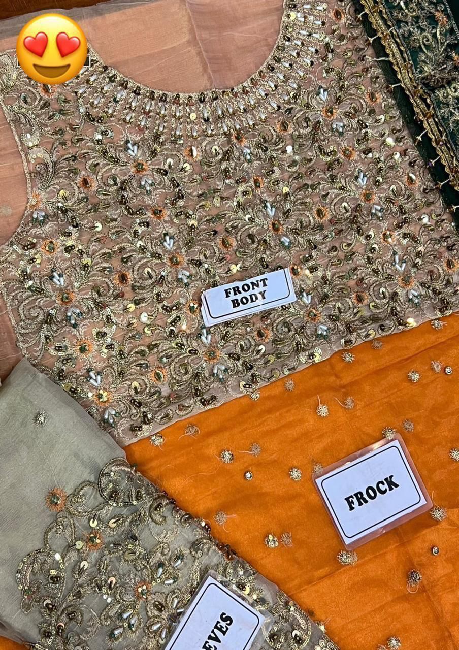 Bridal maxi RUEDAD E SAHR-A ravishing blush long frock