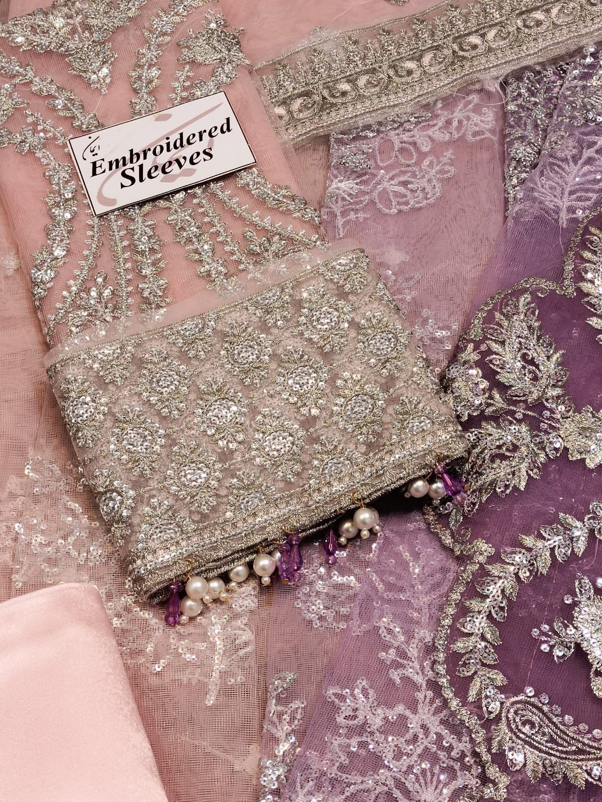 Maria B. – Embroidered Net Saree