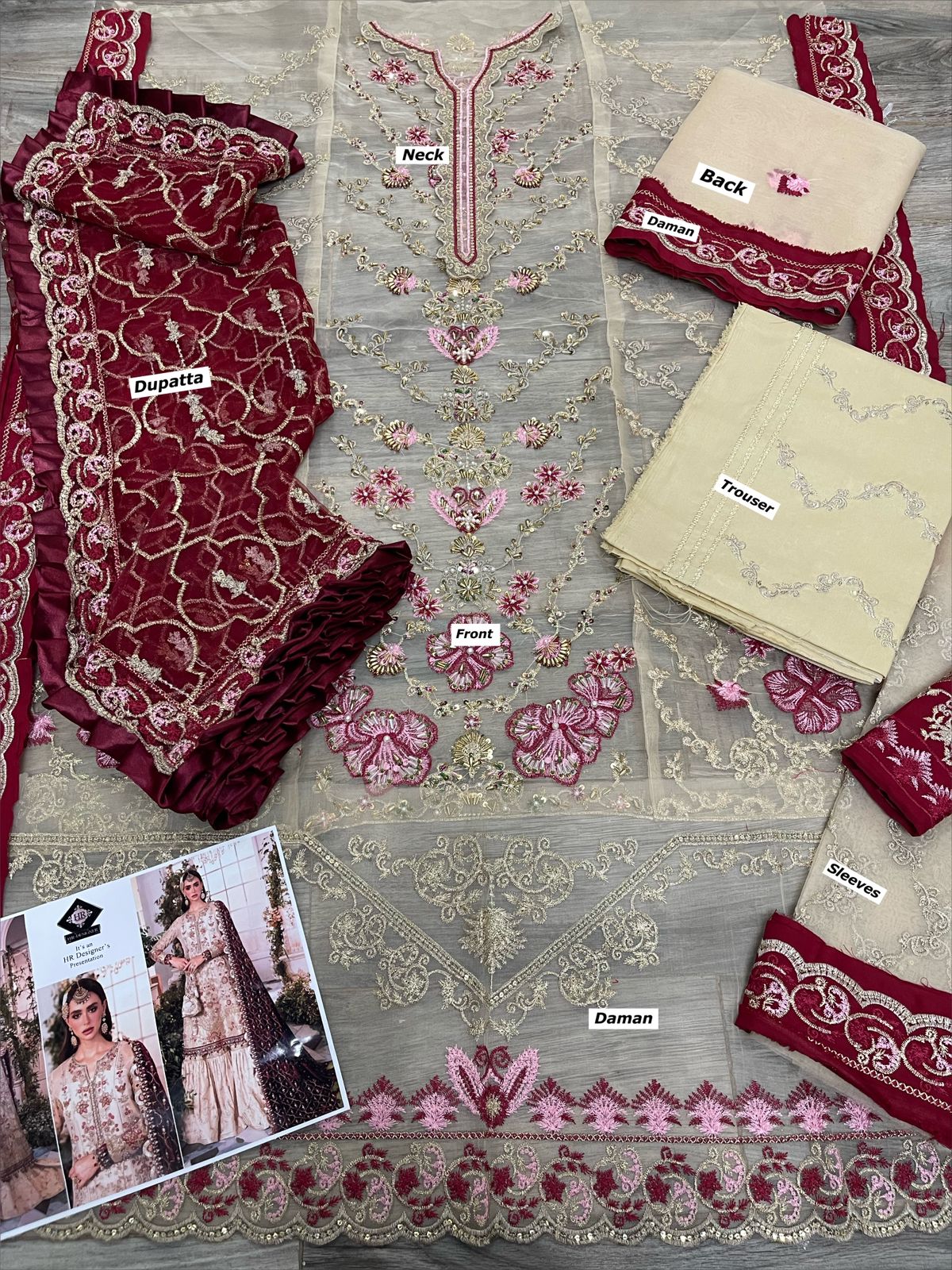 Maria B. – Embroidered Organza Replica