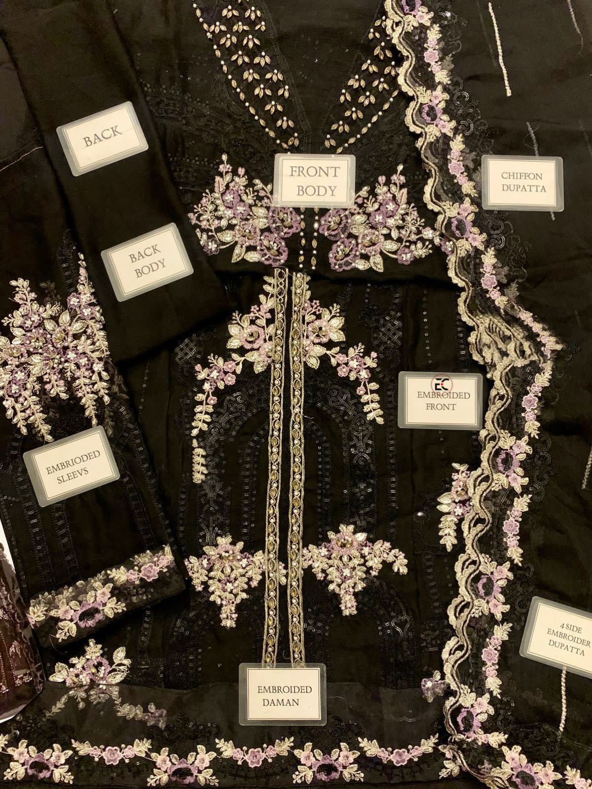 Maria B. – Black Lehenga Replica MBC-BD-3004-24