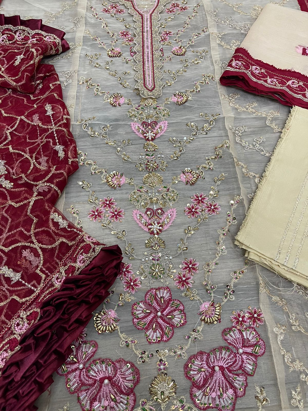 Maria B. – Embroidered Organza Replica